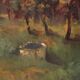 20th-century Italian landscape painting The Vineyard in Druento