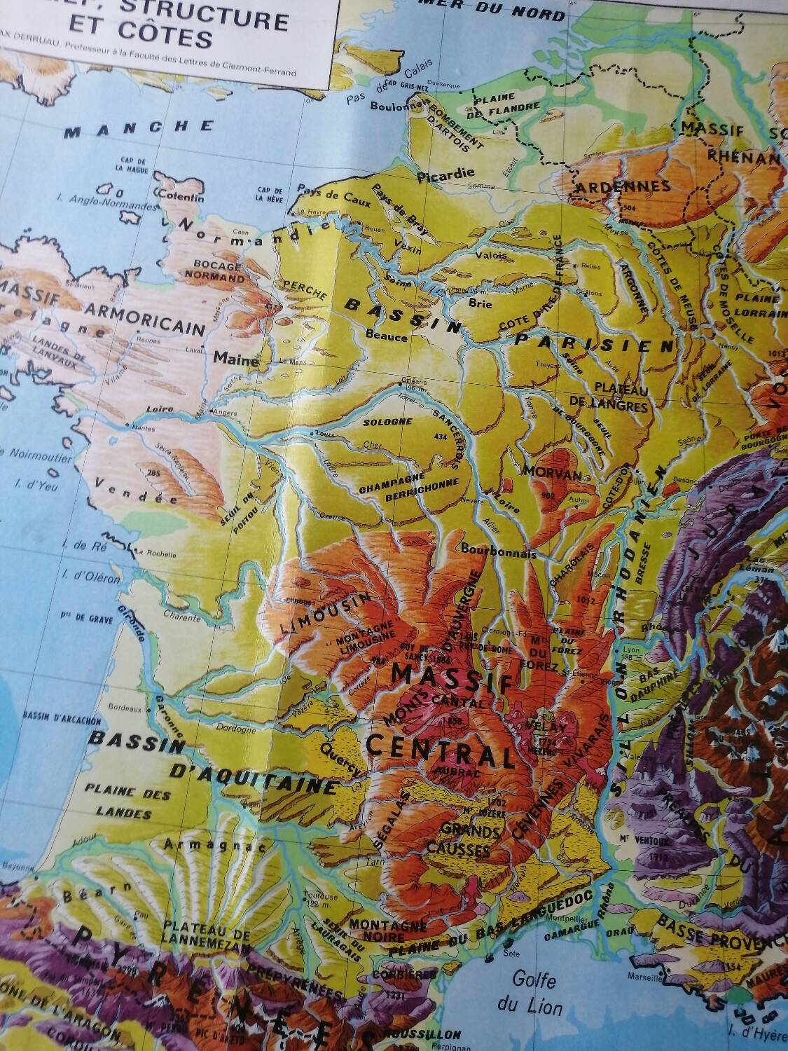 Old school map france ed. hatier armand colin