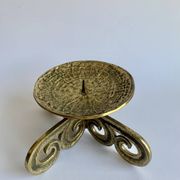 Brutalist bronze candleholder, 1970s