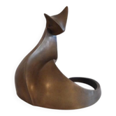 Abstract animal sculpture in bronze