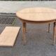 Table à manger ronde extensible rénovée Louis Philippe 120-220cm 19ème