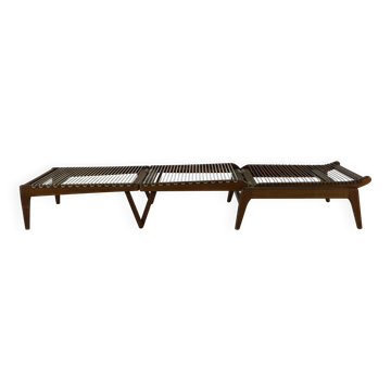 Fauteuil / lit de repos design français du milieu du siècle par George Tigien