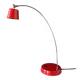 Vintage red lamp with a curved arm