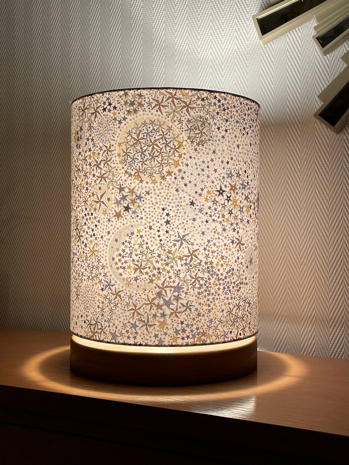 Lamp'angel Stars H30 D20 table lamp - Liberty fabric