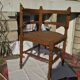 straw-style corner armchair