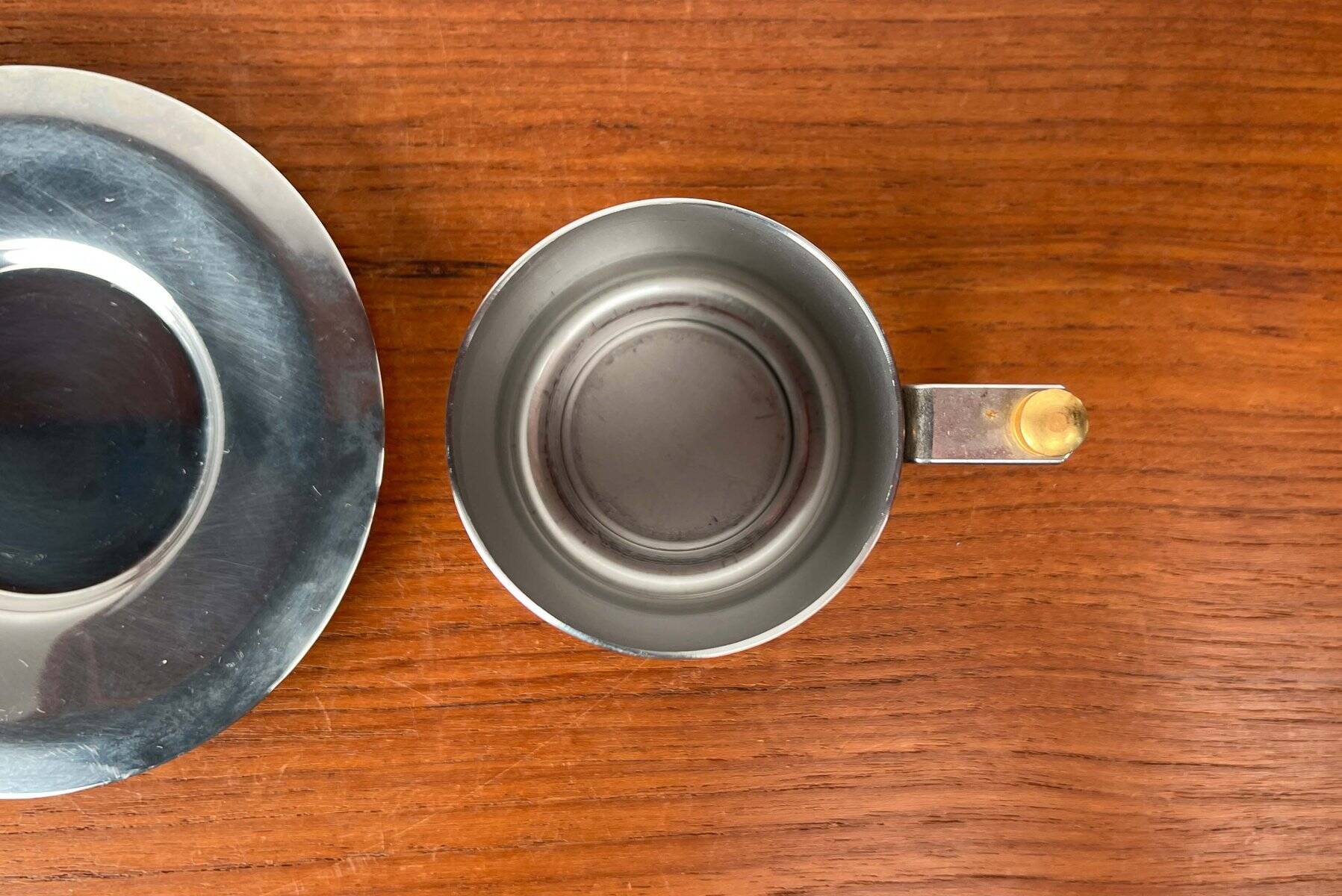 Espresso cups and saucers from the Italian postmodern Lavazza Oro series by Balzano, 1980s, set of 7.