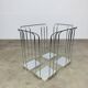 Vintage chrome metal magazine rack