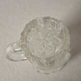 Moulded glass cream pot