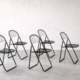 Vintage Mid-Century Modern Minimalist Black Metal Åland Chair from Ikea