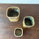 Set of 3 Art Nouveau flower pots by Gustav de Bruyn