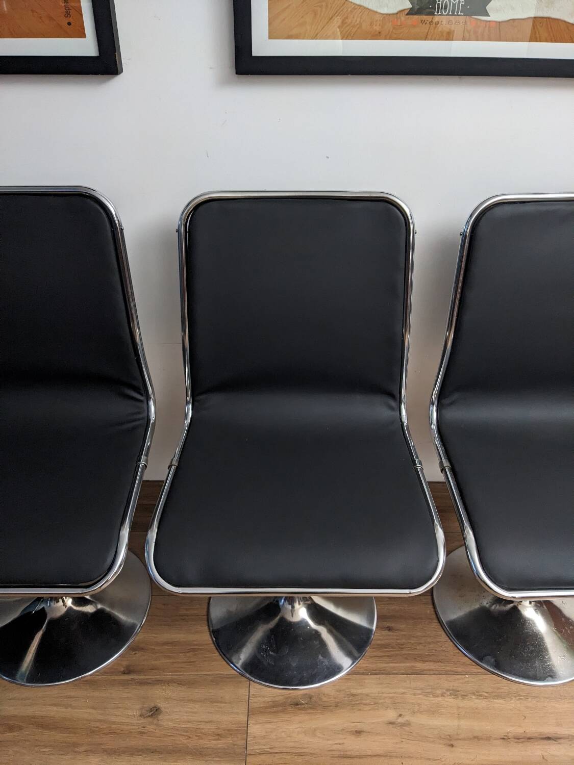 4 vintage swivel chairs