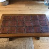 Solid oak coffee table P. Garnier