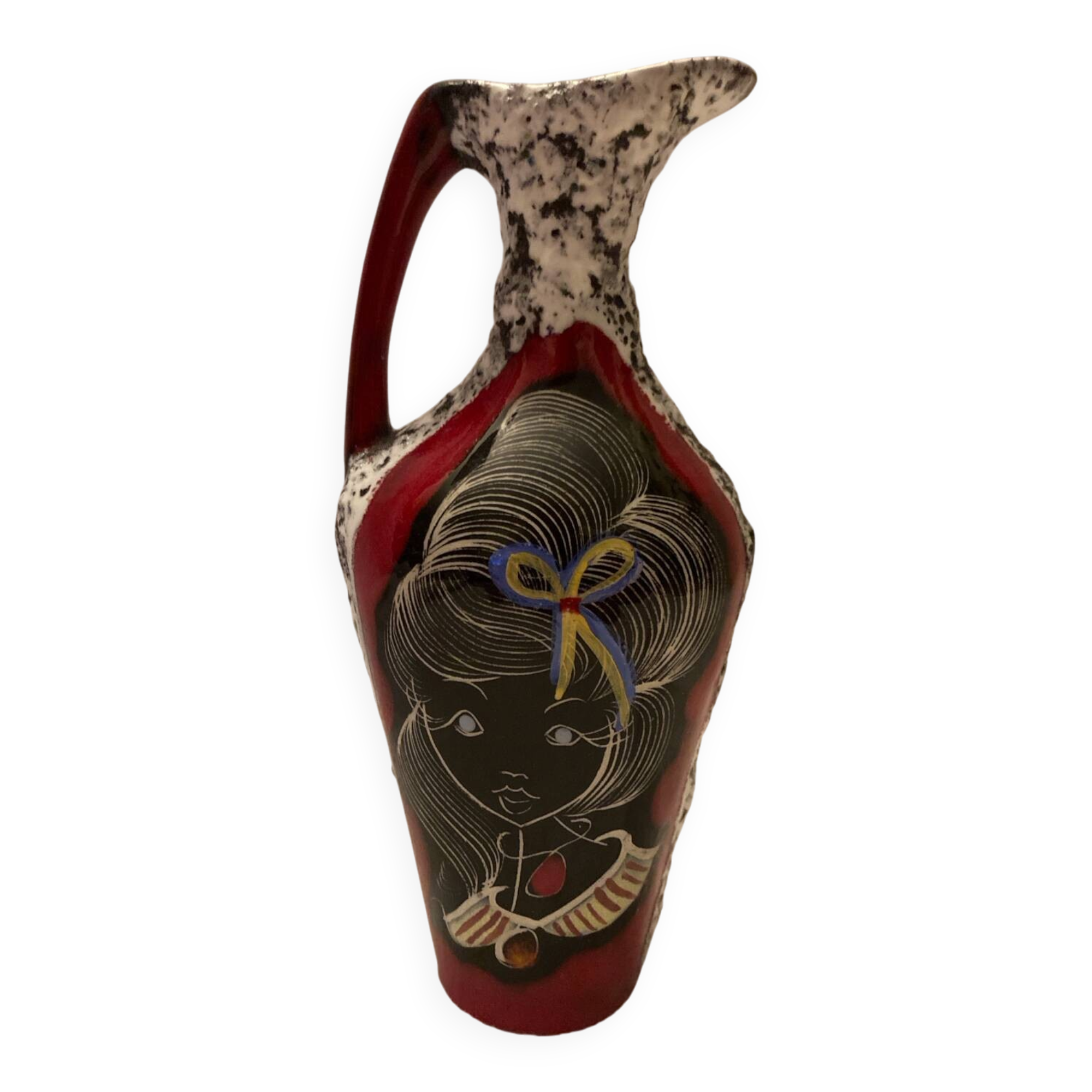 Vintage vase, made of glazed lava stone.