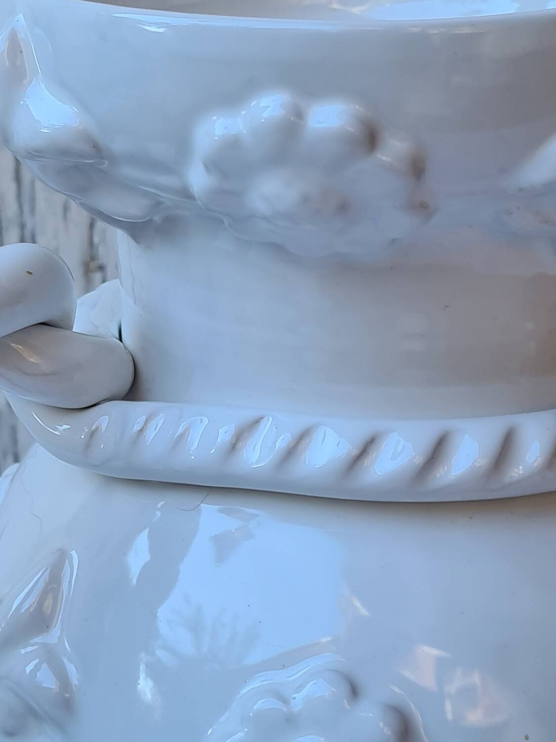 Émile Tessier white ceramic pitcher