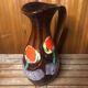 Old poet laval pitcher “brigitte” vintage painted ceramic