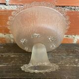 Masserini barocco fruit bowl pair moulded glass bead row vintage