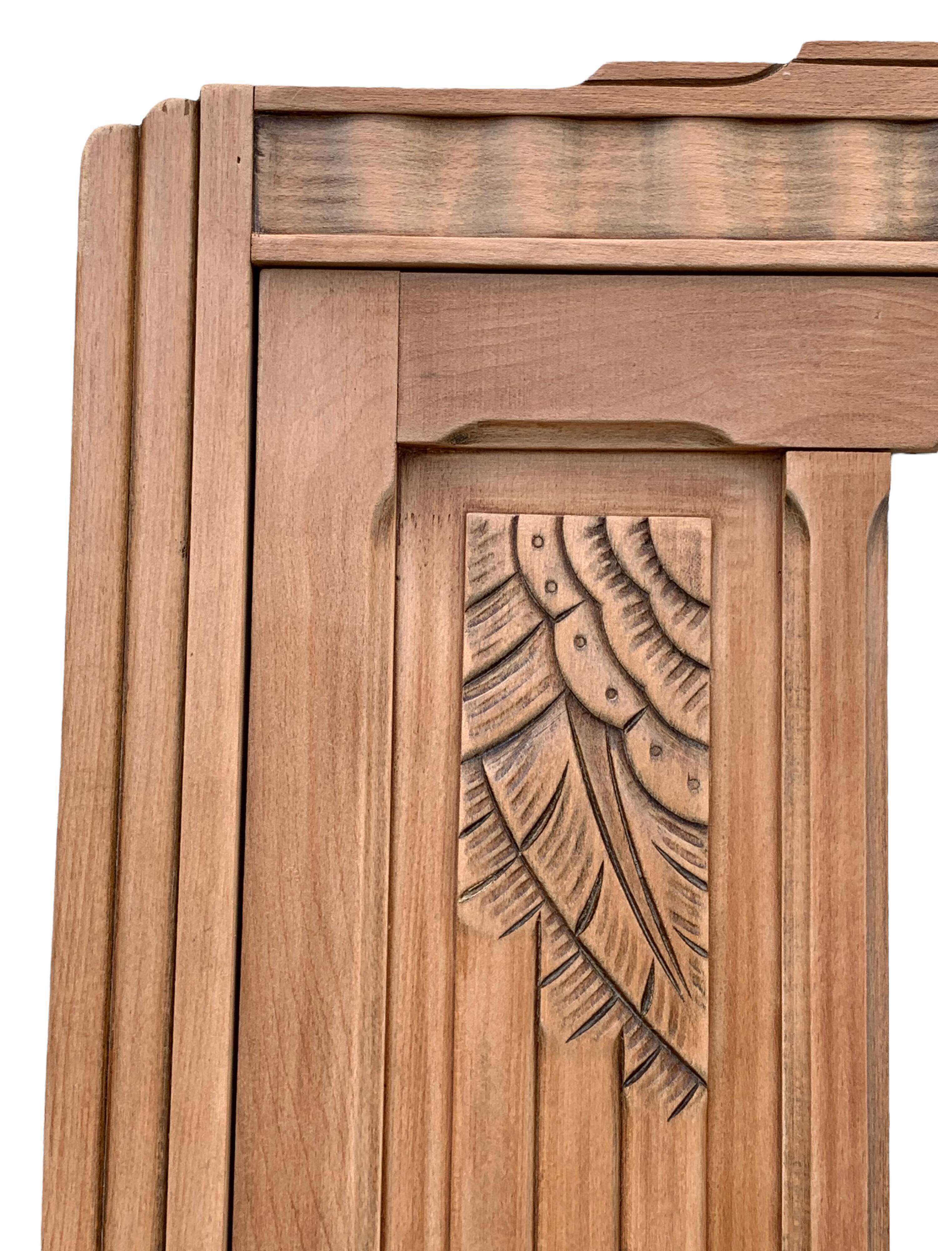 Parisian wardrobe art deco wood brut