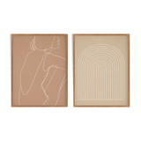 Pair of giclee prints, abstract wall art set of two, 50x70cm