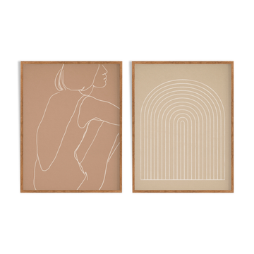 Paire d’estampes giclées, ensemble d’art mural abstrait de deux, 50x70cm