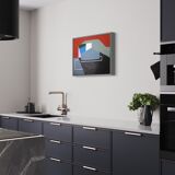 Peinture originale Perspectives rouille