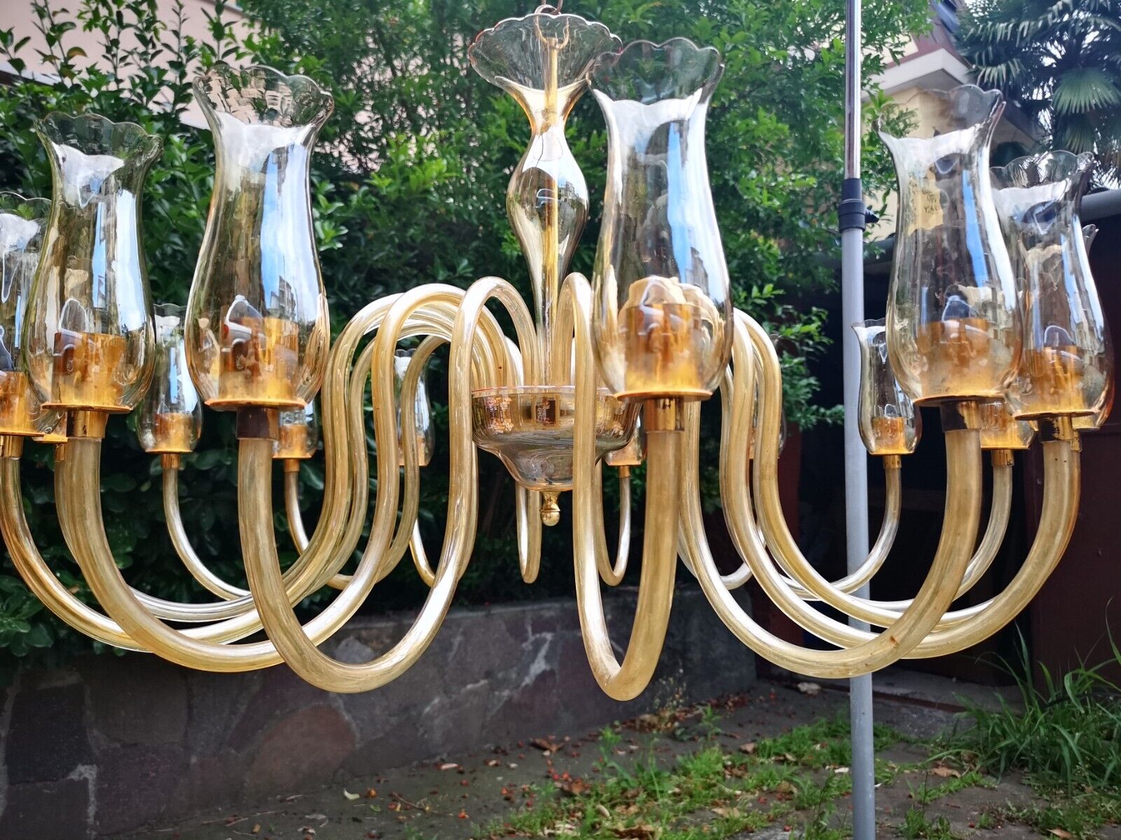 De majo murano sixteen arm chandelier 1950/60