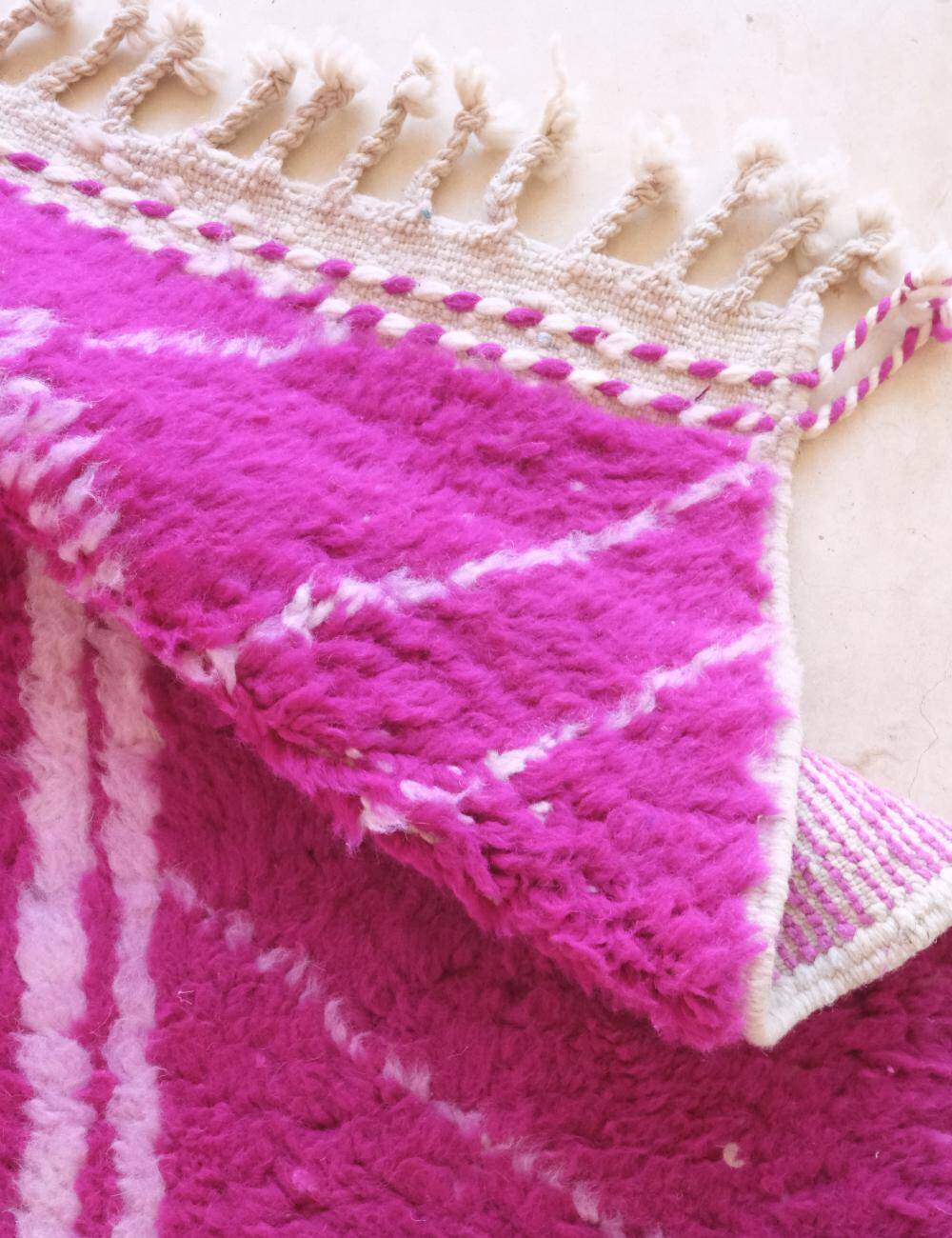 Tapis berbère rose magenta