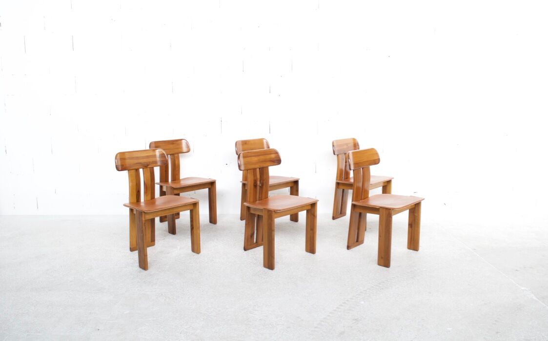 6 chairs natural leather walnut and beech sapporo 70 ' girgi mobili publisher