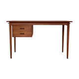 Desk Arne Vodder Teck Danish design 50's box with sliding drawers