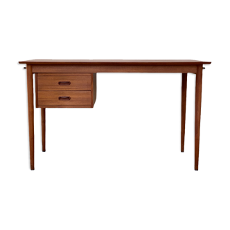 Desk Arne Vodder Teck Danish design 50's box with sliding drawers