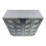 Black brutalist bar cabinet, 1970s