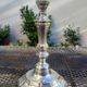 Magnificent pair of silver candlesticks.