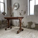 Walnut and tile bistro table 1890