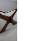 Mid-century scandinavian walnut condor coffee table by fredrik schriever-abeln for örebro glass, 196