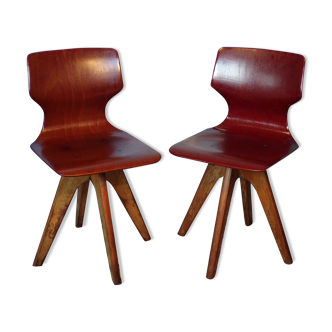 Pair of vintage children's chair Fl-totto
