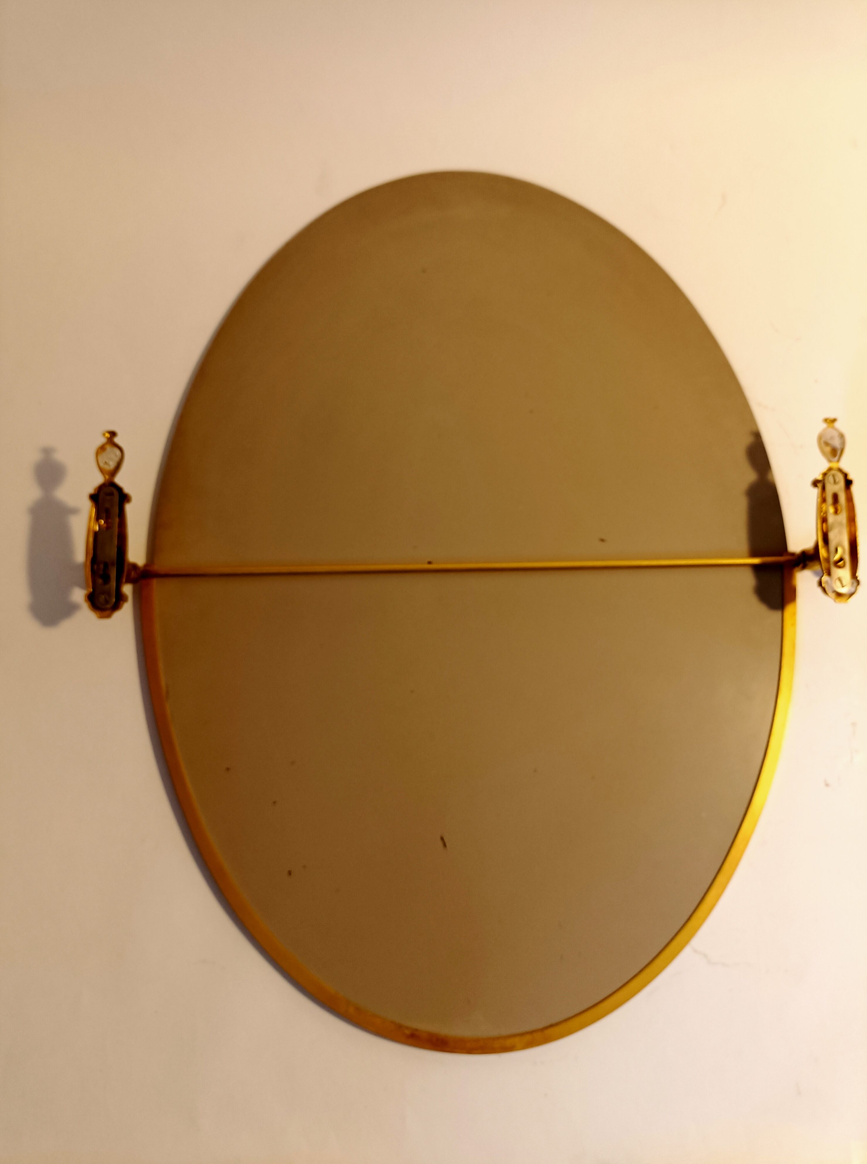 1940/1950 neo-classical 1940/1950 oval swivel mirror 40x70cm