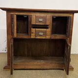 Buffet en bois d'acacia massif 4 portes, 2 tiroirs