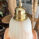 Vintage pink glass paste tulip lamp