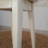 Vintage white farm stool