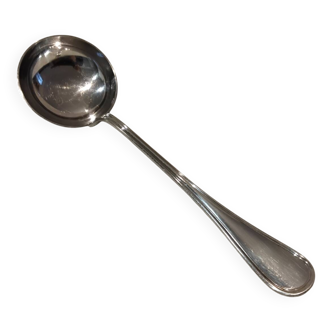 Silver-plated metal soup ladle by Christofle silversmiths, Albi pattern