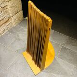 Large vintage wooden fan-shaped screen