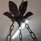 Art Deco pendant light “Le Verre Français” – glass paste & wrought iron