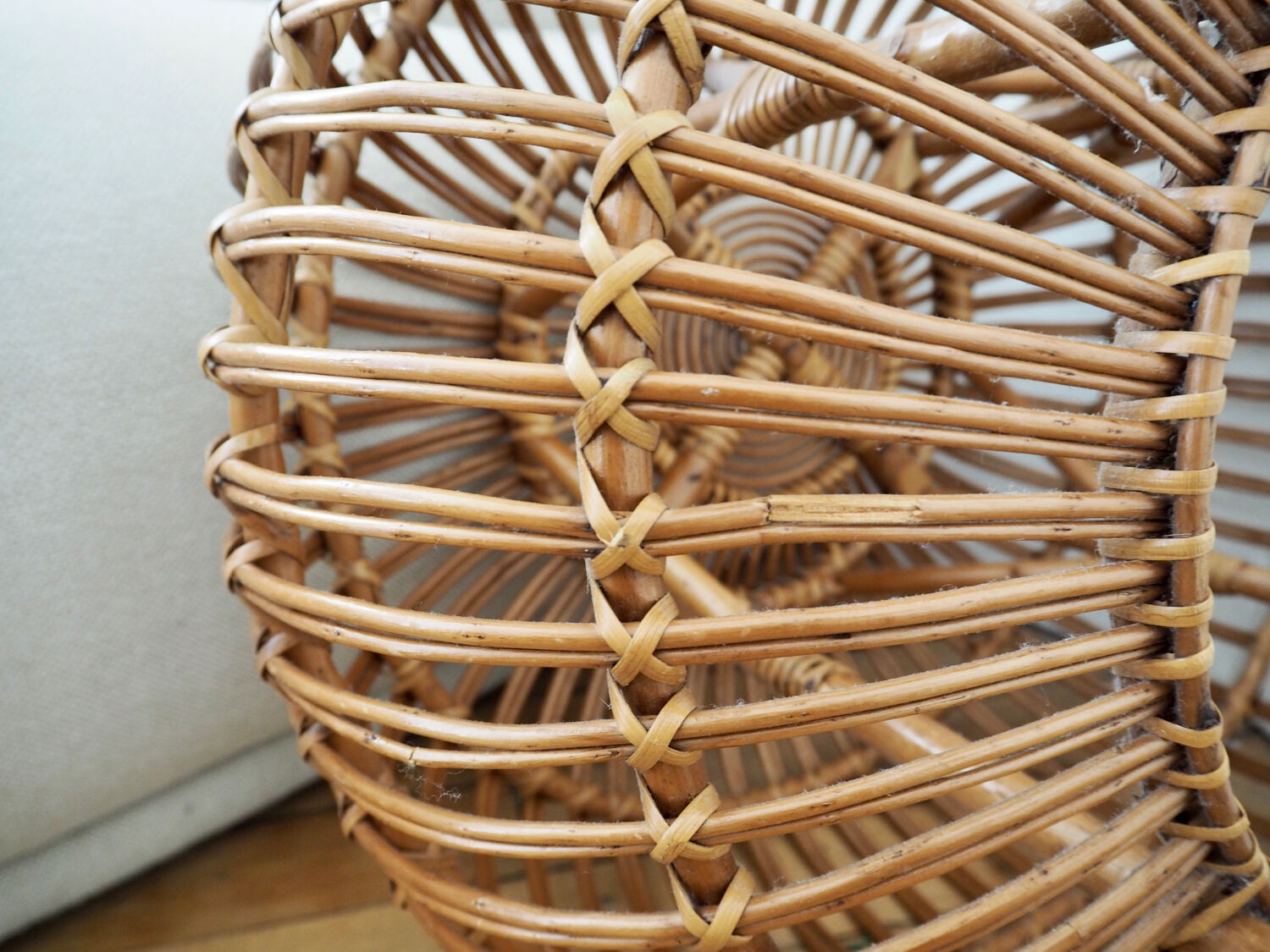 Pouf in rattan Franco Albini