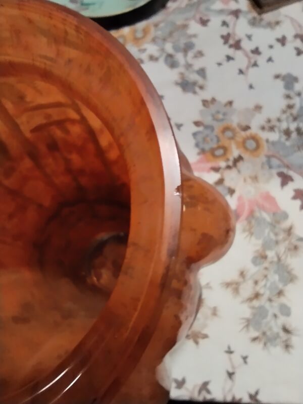 Vase en pâte de verre art-deco Lorrain Daum