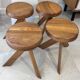 Set of four S28 stools by Pierre Chapo 1970
