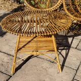 rattan and bamboo lounge set, Italy, 1960s, attributed to Franco Albini