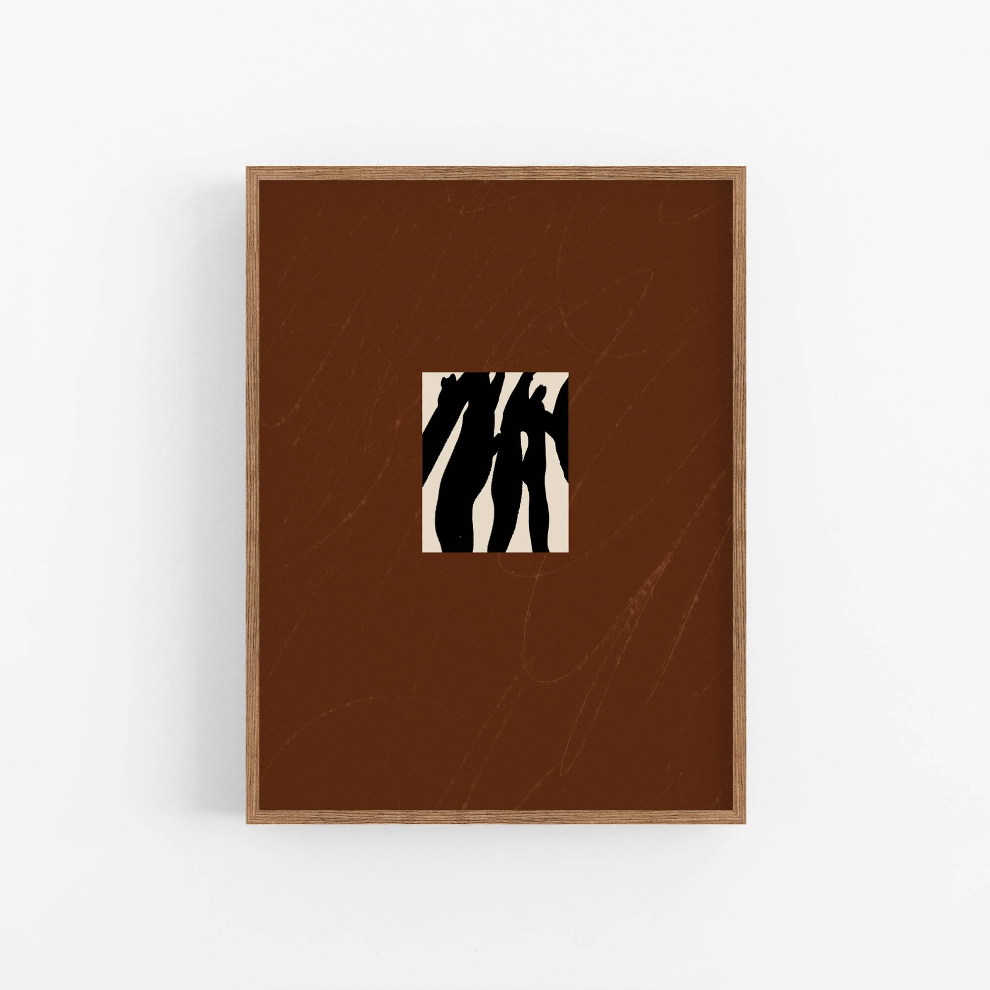 Abstract modern brown giclee print, 50x70cm