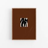 Abstract modern brown giclee print, 50x70cm