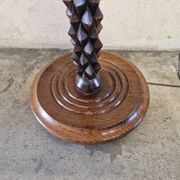 Oak floor lamp - In the style of Charles Dudouyt - Brutalist design
