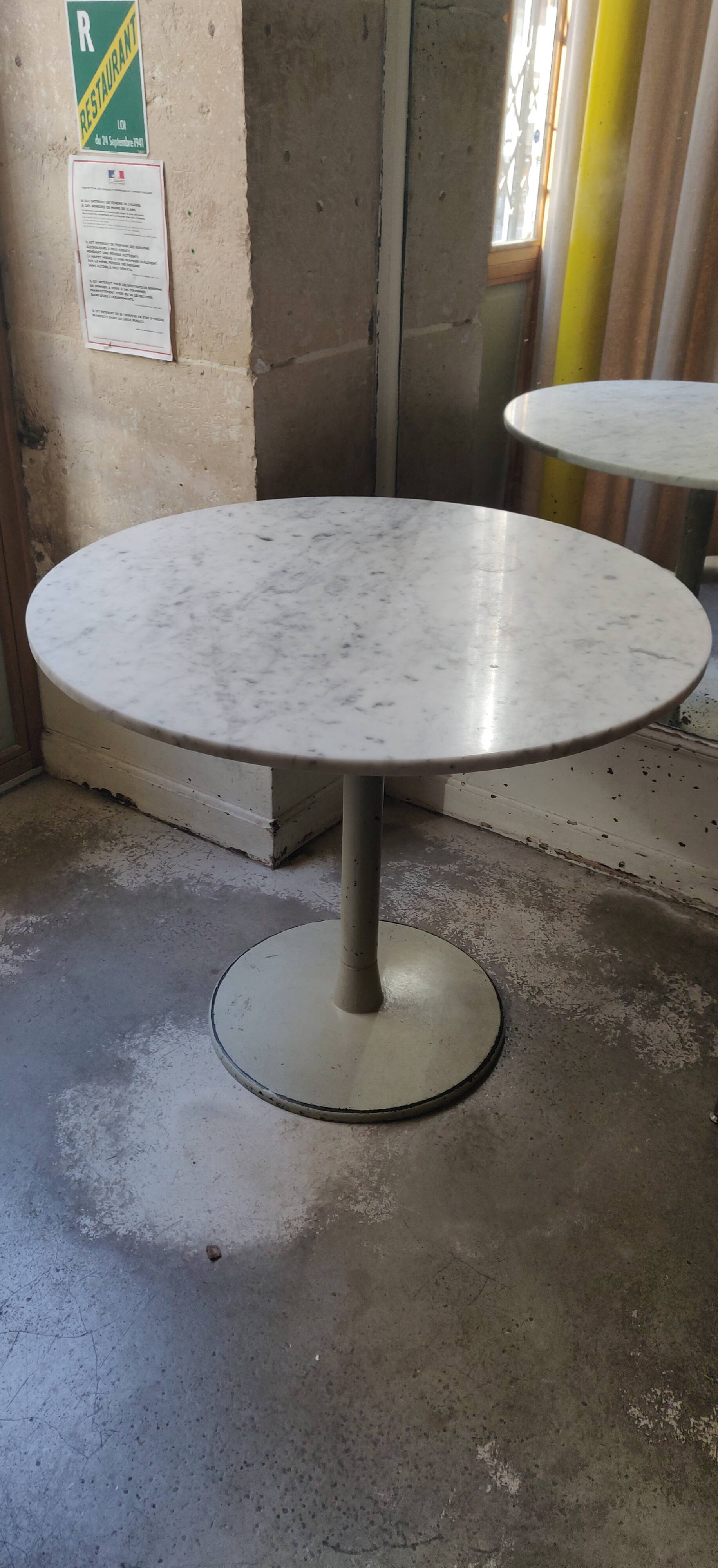 Table Round marble top 90cm