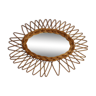 Wicker mirror